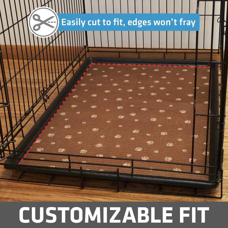 Drymate Dog Crate Mat Liner, Absorbs Urine, Waterproof, Non-Slip, Washable Puppy Pee Pad for Kennel Training - Use Under Pet Cage to Protect Floors, Thin Cut to Fit Design (USA Made) (Brown)(27"x42") - Image 4
